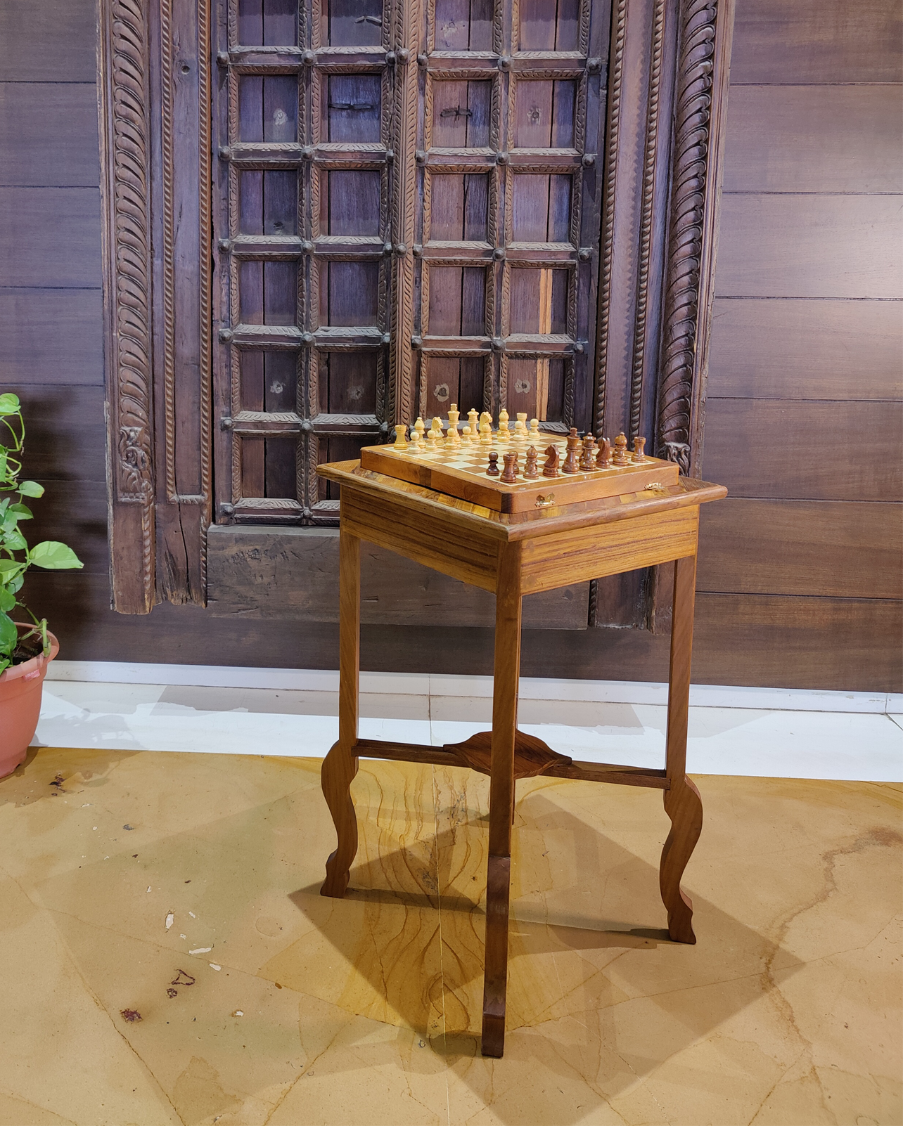 Teak Wood Antique Side Table
