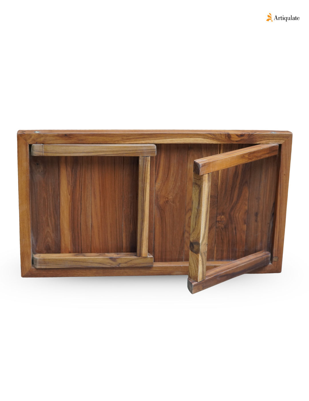 Folding Bed Table - Teak Wood