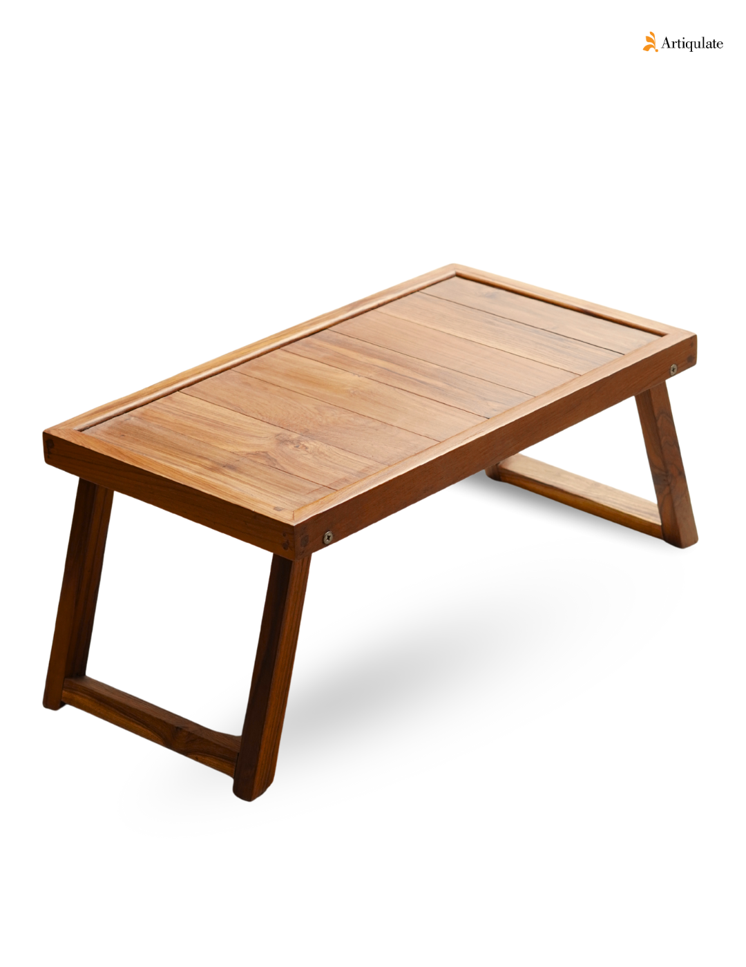 Folding Bed Table - Teak Wood