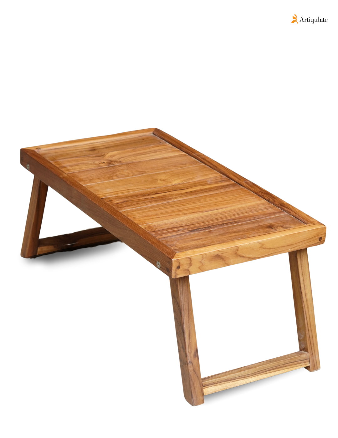 Folding Bed Table - Teak Wood