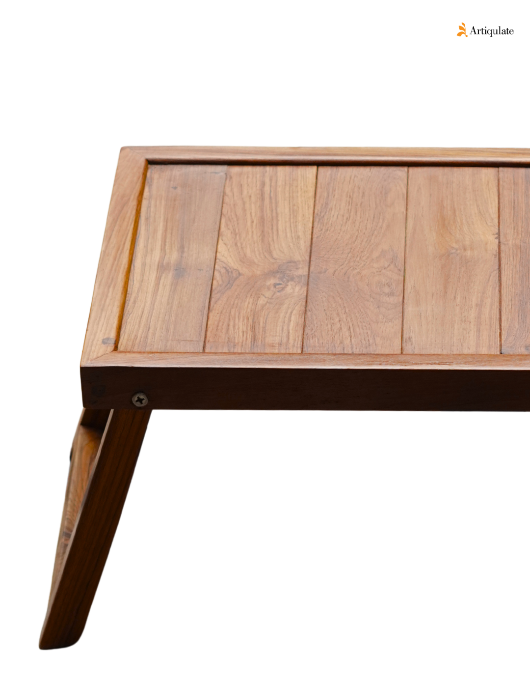 Folding Bed Table - Teak Wood