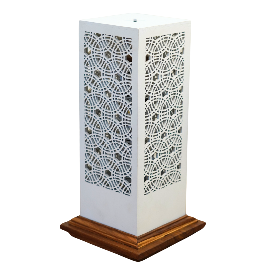 Wooden Table Lamp - Circular Symphony (Set of Two)