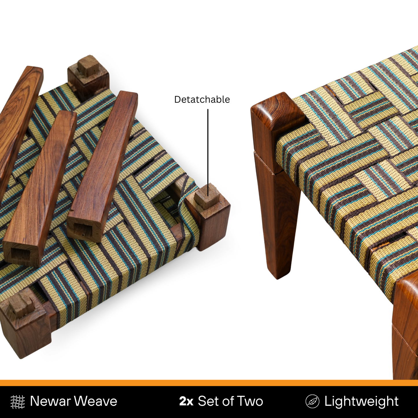 Newar Teak Wood Stool