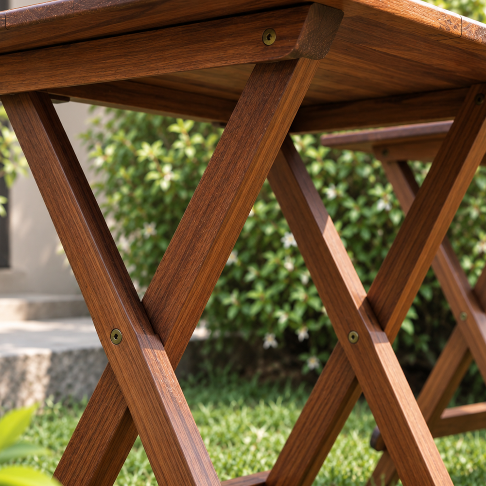 Folding Table Teak Wood — closer look 2