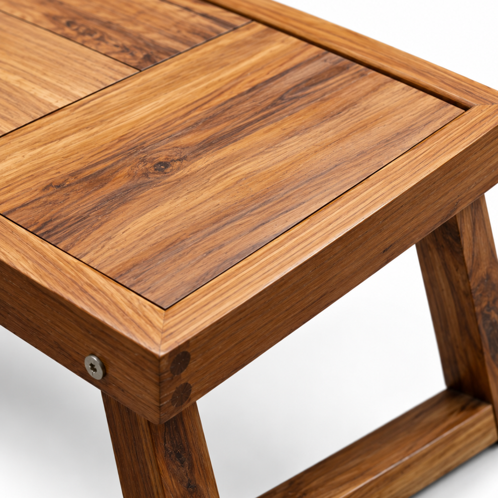 Folding Bed Table - Teak Wood — closer look 2