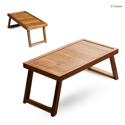 Folding Bed Table - Teak Wood