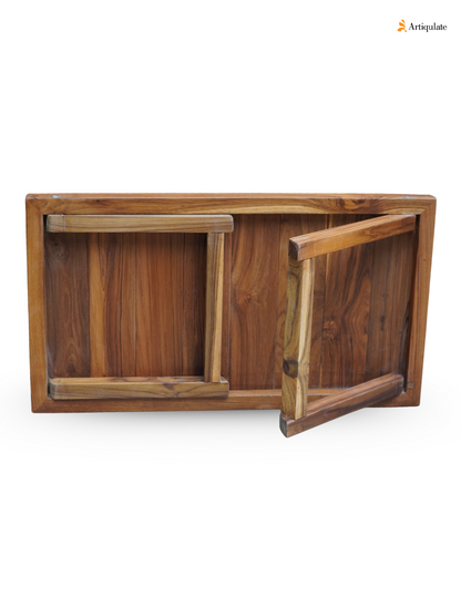 Folding Bed Table - Teak Wood