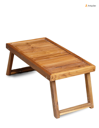 Folding Bed Table - Teak Wood